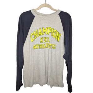 Vintage champion XXL athletic long sleeve jersey style shirt mens Large